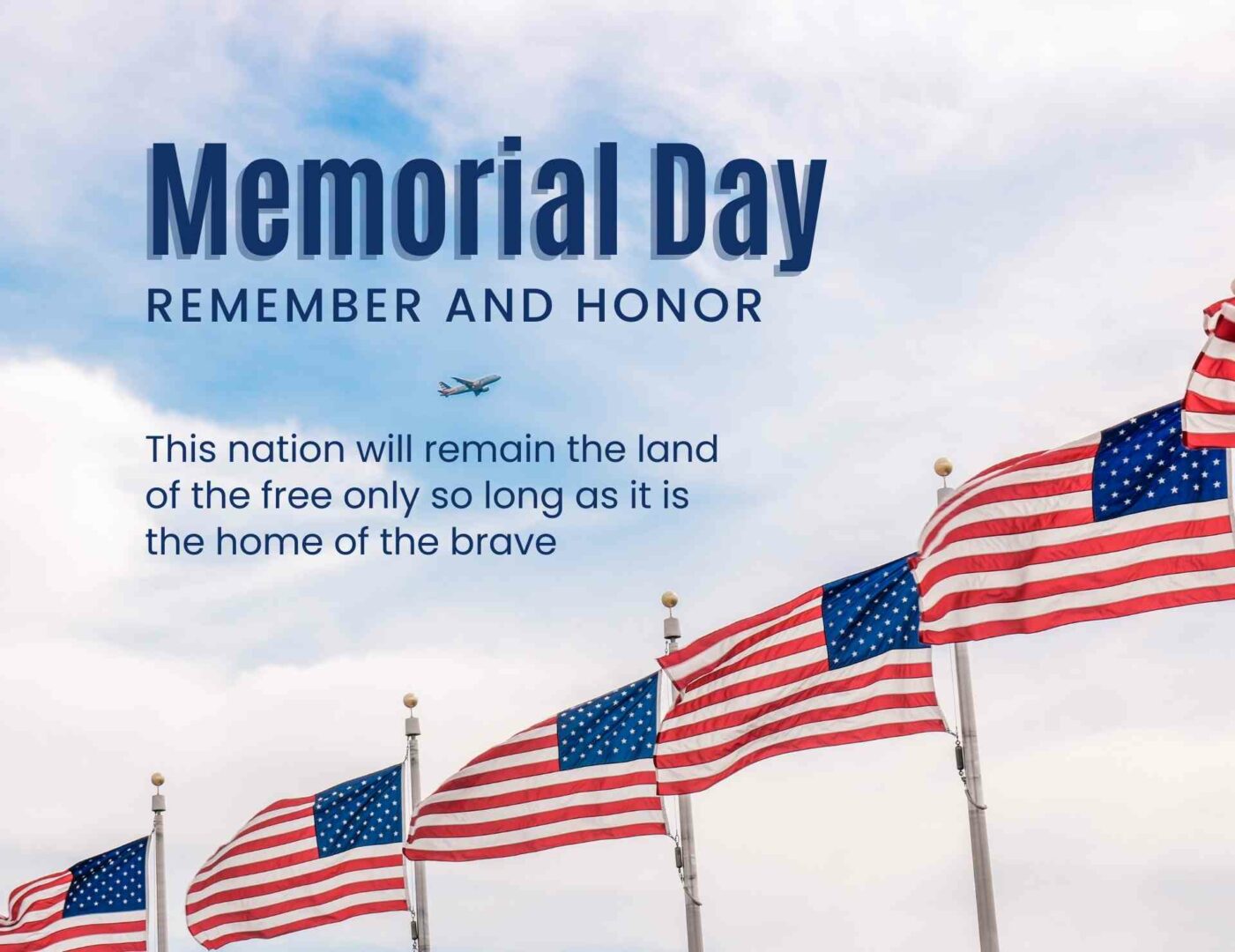 A picture of American Flags for Memorial Day